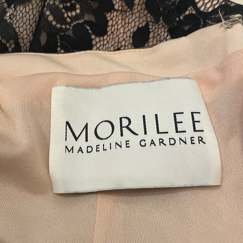 Morilee Madeline Gardner 2 Pc Beaded Black Lace Dress 6 | Mini Prom Cocktail - Picture 5 of 16